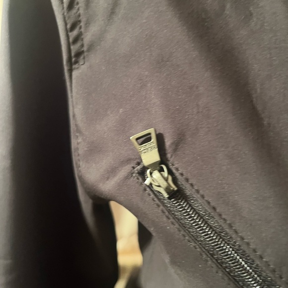 Women’s Black Jacket with Red Fur Collar - Picture 8 of 14